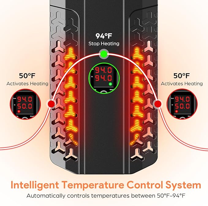 Heated Chicken Waterer with Smart LCD Screen, Chicken Water Heater for Under 6 Gallons Waterer, Thermostatic Control & Prevent Water Freezing, Fast Heating Water for Chickens, Ducks, Geese in Winter