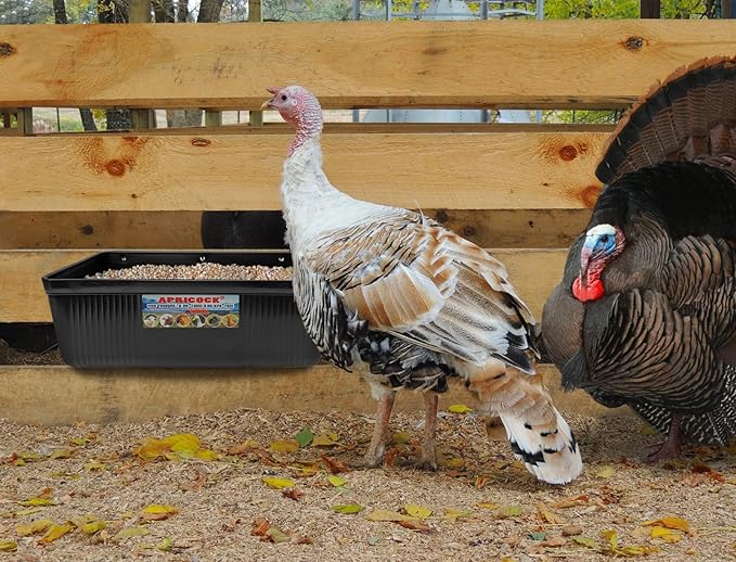 Large Feed Trough and Goat Feeder - 2 Pack Hanging Feeder with Clips, Waterer Bucket, Fence Feed Trough, Goat Supplies, 10 Quart