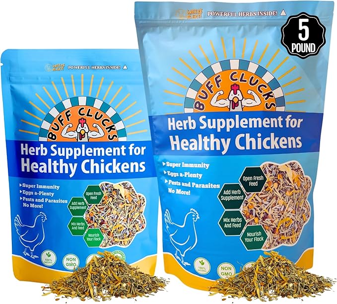 Chicken Herb Supplement Mix – Large Bundle | Garden-Fresh Botanical Treat & Nesting Box Topper for Backyard Chickens, Ducks & Quail | Aromatic Oregano, Calendula, Basil, Lavender