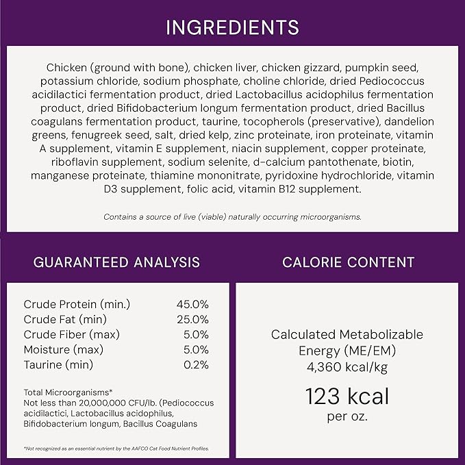 Stella & Chewy's Freeze-Dried Raw Cat Dinner Morsels - Premium Chicken Recipe with 98% Cage-Free Meat & Organs - Natural Grain-Free Cat & Kitten Food - Made in USA - 3.5 oz