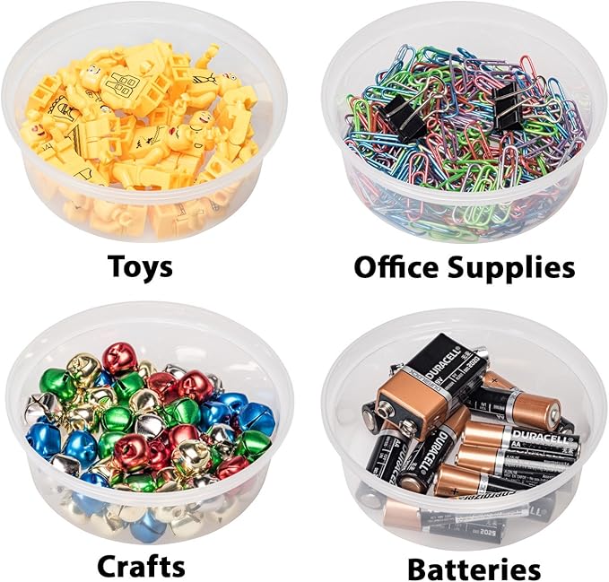 DuraHome - Deli Containers with Lids 8 oz. Leakproof - 40 Pack Plastic Microwavable Clear Food Storage Container/Slime Premium Heavy-Duty Quality, Freezer & Dishwasher Safe