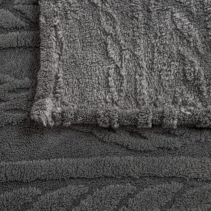 YUSOKI Sherpa Queen Size Blanket-3D Stylish Design Super Soft Fuzzy Cozy Warm Blanket Thick Plush Fluffy Furry Blankets for Teen Girls Women Couch Bed Sofa Chair Men Boys Gift(Grey,90"x90")