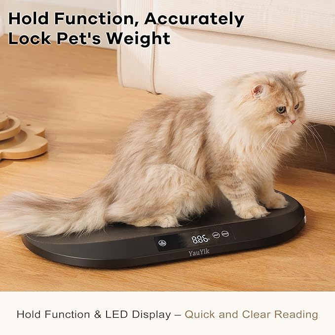 YauYik Pet Scale, Multifunctional Baby Scales for Weighing, Digital Large Pet Scale for Cat, Puppy and Small Animals - LED Display with Hold Function, Up to 88lbs, 150cm Soft Tape