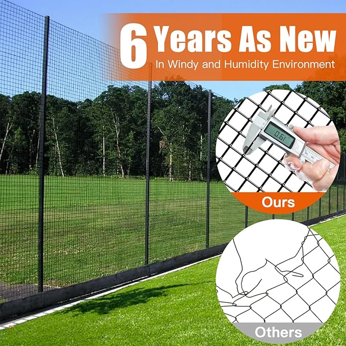 24" x 50' 1/4inch Hardware Cloth, Black Vinyl Coated Chicken Wire Fence Galvanized Welded Mesh Roll for Home Garden Rabbit Cage