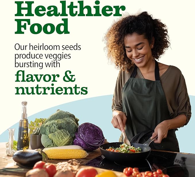 HOME GROWN 55 Vegetable Seeds Pack 28,000+ Non-GMO Heirloom Seeds for Planting Vegetables, Survival Seed Vault, Garden Kit for Spring Fall Winter, Gift for Gardeners