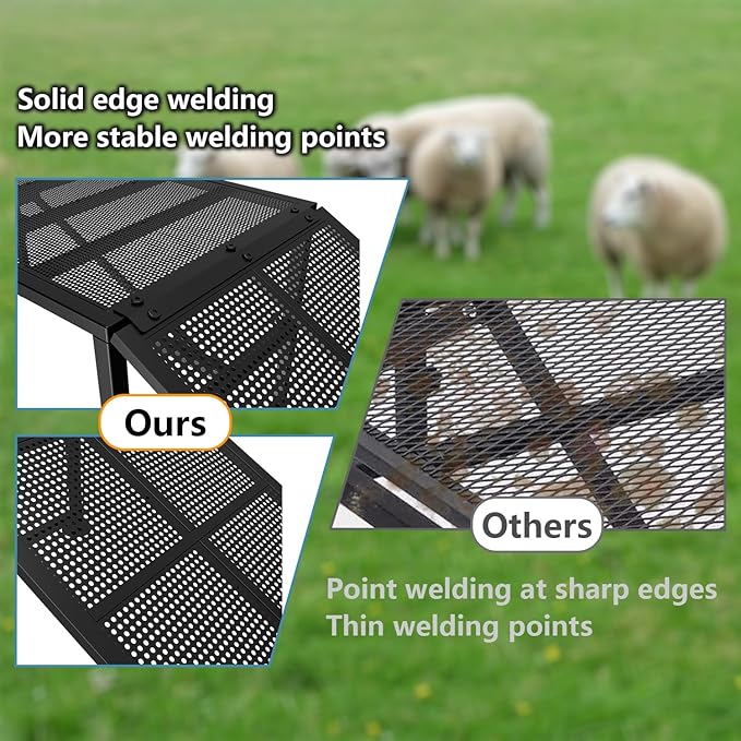 Goat Stand Ramp Use for Our 47 inch Goat Milking Stand, 47" L x 23" W Black Removable Goat Ramp for Sheep Trimming, Sheep Shearing Stand for Sheep & Goats
