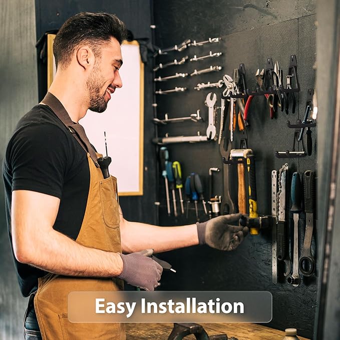 Garage Hooks with Anti-Slip Coating,Heavy Duty Wall Mount Storage Hooks for Hanging Bike,Hose,Ladder,Yard,Garden Tools (8 Pack Black 4.5x2.75 inch)