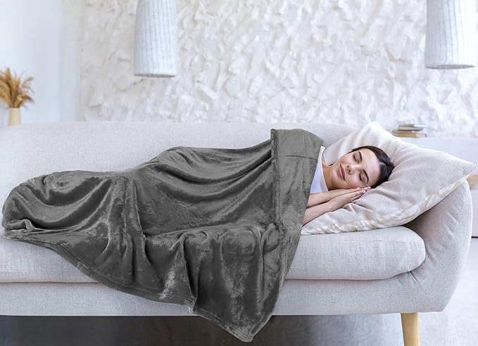Utopia Bedding Grey 300GSM Fleece Blanket (Twin Size - 60x80 Inch) Luxury Soft Bed Blanket (Bulk Pack of 12)