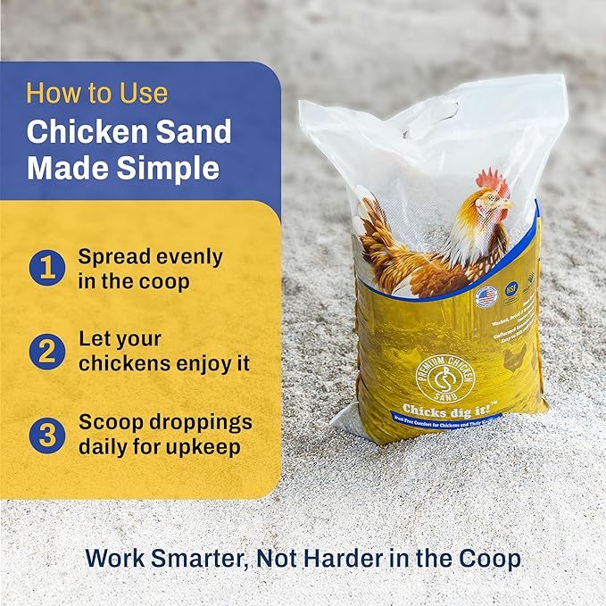 50 lbs (3-Pack) – Dust-Free, Odor-Control Bedding for Chicken Coops, Nesting Boxes, and Runs – Natural Poultry Litter, 100 lbs Total