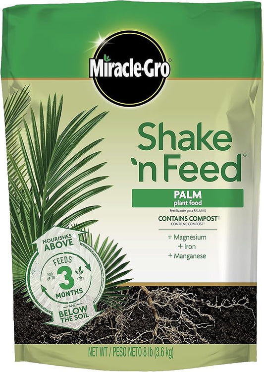 Miracle-Gro Shake 'N Feed Palm Plant Food, 8 lb., Feeds up to 3 Months