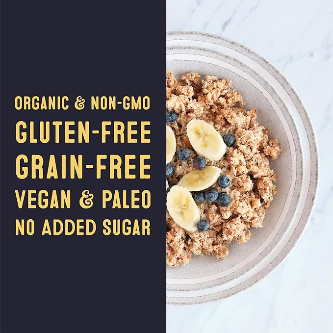 Wella Cereal Oatmeal Alternative, Gluten-Free Breakfast Hot Cereal, Grain-Free Paleo Organic Vegan High Protein Superfood, Plant-Based Non-GMO, Low in Net Carbs, Single-Serve Packets, Snickerdoodle Flavor (10 Count, 1.6 oz. Packets)