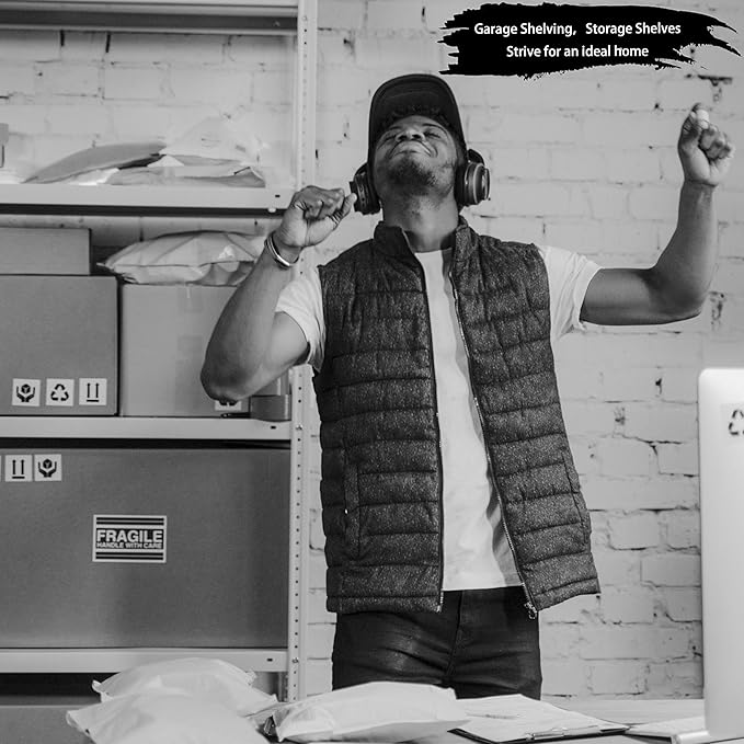 Storage Shelving Unit Adjustable Heavy Duty Garage Shelves Metal Organizer Utility Rack for Kitchen Pantry Basement Pantry Warehouse Laundry Black 2750LBS 72" H x 35" W x 15.8" D 5-Tier