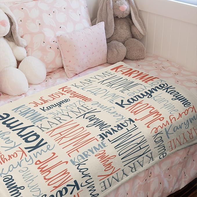 Personalized Name Blanket for Kids and Adult Customized Blanket for Boys Girls Baby Personalized Blanket and Throws
