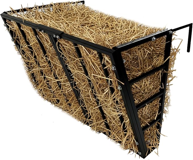 FEBTECH Hay Feeder Wall Mount - Hay Rack for Horses – Versatile 24 Gallon Capacity – Heavy-Duty Powder-Coated Steel Feeder for Goat & Sheep – Provide Barns & Farms Feeding Solutions…
