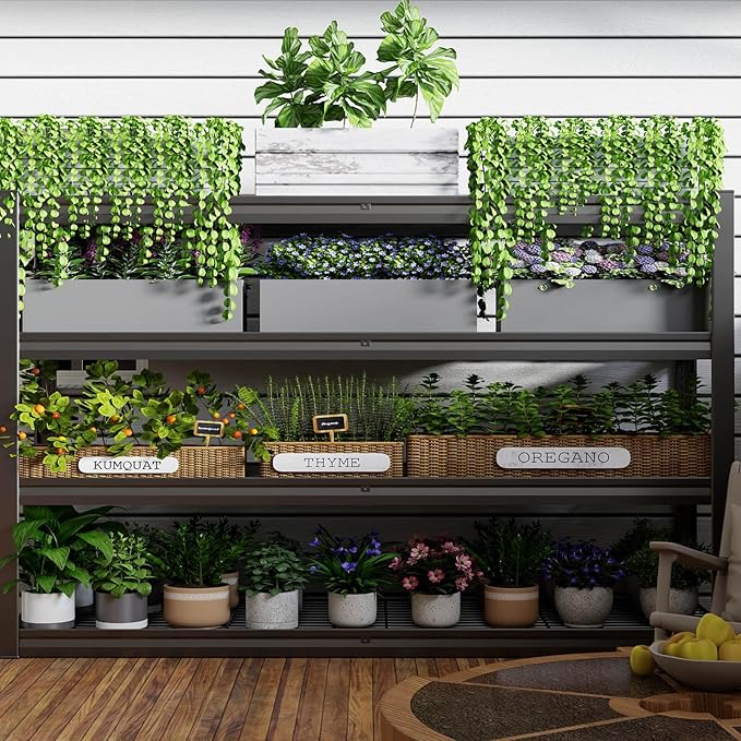 36" D Storage Shelves, 68" W Garage Shelving Heavy Duty Metal Adjustable Garage Shelves, Shelving Units Industrial Shelving for Warehouse, 68" W x 36" D x 68" H,Black