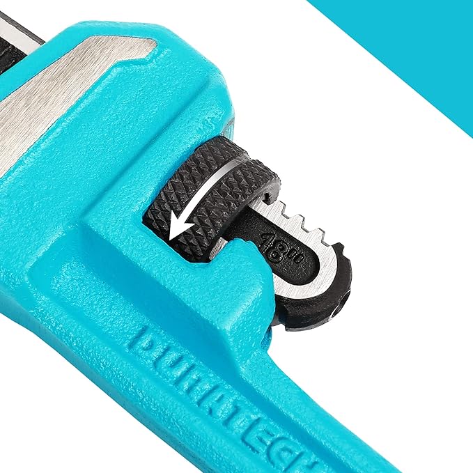 DURATECH 18-Inch Heavy Duty Pipe Wrench, Adjustable Plumbing Wrench, Malleable Cast Iron Handle, Exceed GGG standard