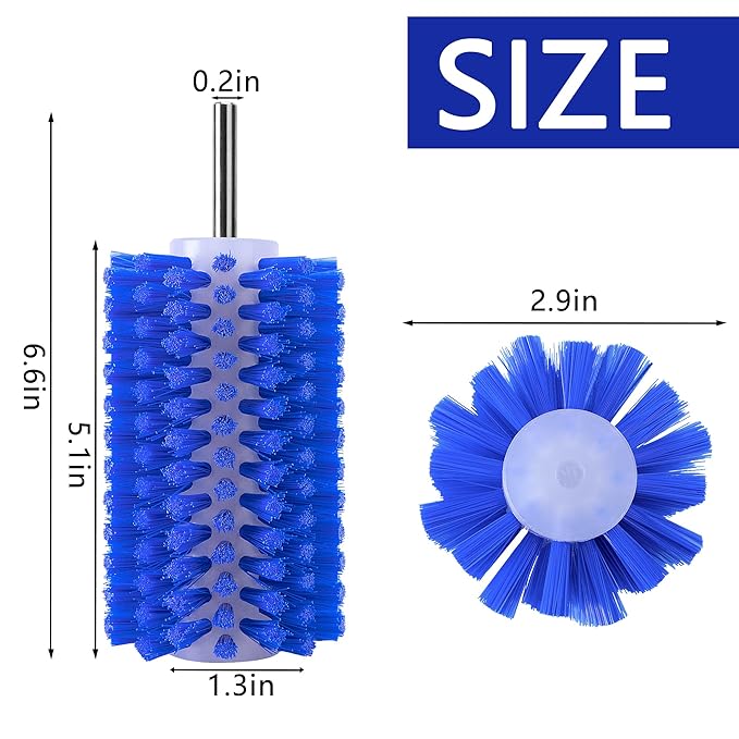 EBaokuup Livestock Mini Roto Drill Brush Attachment-0.2 Inch Drill Shank Cattle Fur Brush-Cattle Scratcher Roto Brush for Goat Sheep Cattle Horse Pig Grooming