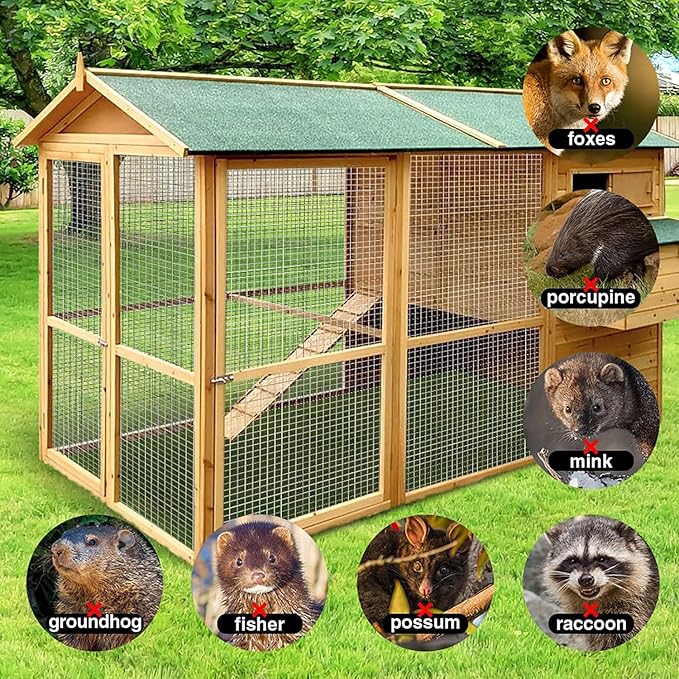 Hardware Cloth for Chicken Wire Fencing-1/2in Mesh AWG 19 Gauge 48in x 50ft Hot-Dip Galvanized Welded Wire Mesh Roll-Rabbit Hutch, Snake Barrier, Garden Protection, Small Animal Enclosure