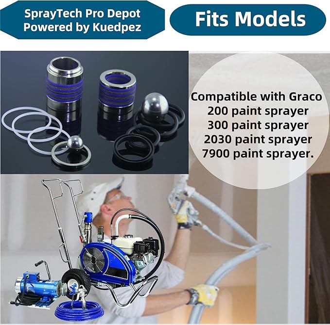 249123 Pump Repair Packing Kit Compatible with Graco 7900 2030 200 300 Airless Paint Sprayer Aftermarket OEM Replacement Seal Kit,Airless Paint Sprayer Accessories