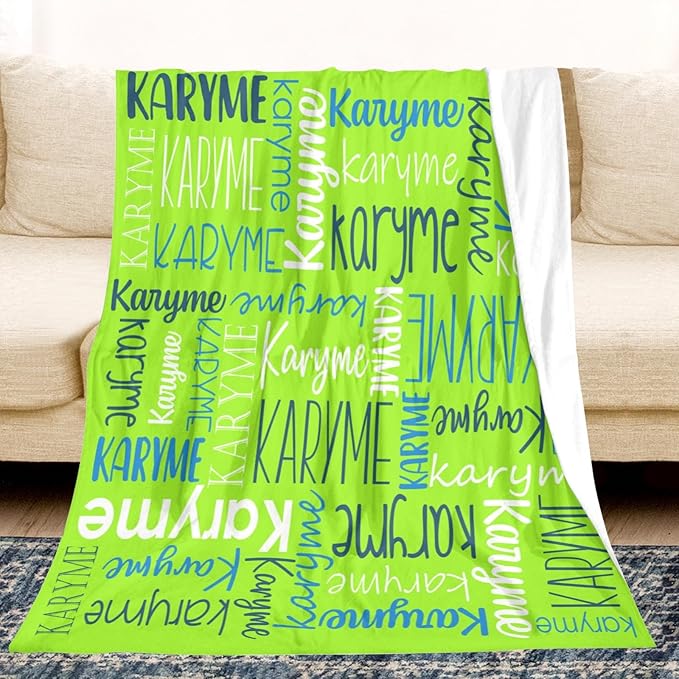 Personalized Name Blanket for Kids and Adult Customized Blanket for Boys Girls Baby Personalized Blanket and Throws