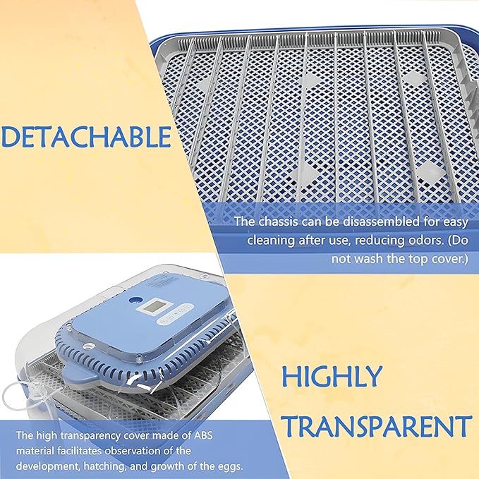 Automatic Incubator for 70 Hatching Eggs,with Automatic Egg Turning and Humidification,Temperature Control, Incubator for Hatching 70 Chicken or Duck Eggs and Other Bird Eggs