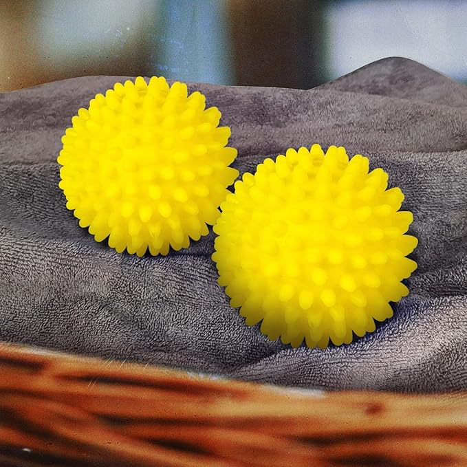 Dryer Balls 4 Pack - Non-Toxic Reusable Dryer Balls (Yellow)