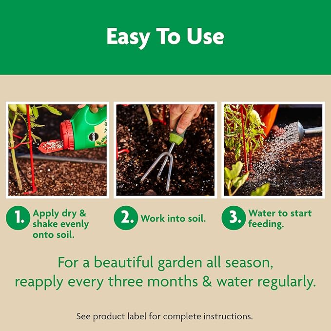 Miracle-Gro Shake 'n Feed Tomato, Fruit and Vegetable Plant Food, For Outdoor In-Ground and Potted Plants, Feeds up to 3 Months, 4.5 lbs.