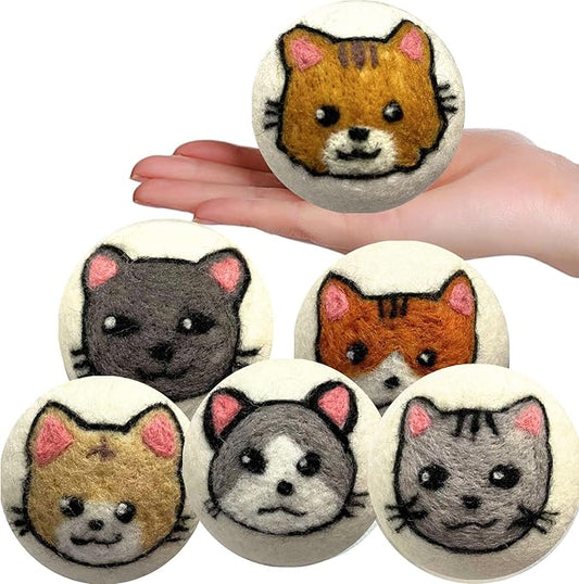 Wool Dryer Balls Organic Premium | 6 Balls XL, Ethically & Humanely Made, Natural Fabric Softener, Laundry Dryer Balls Reusable, Wrinkle Release, Organic Fabric Softener Ball, Say No! to Dryer Sheets