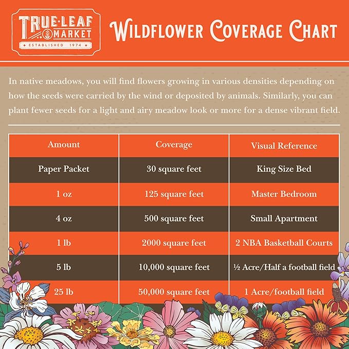 Southeastern Wildflower Seeds Bulk – 5 lb, 3.2 Million+ Seeds – Native Wildflower Seed Mix for Southeast USA – Annual & Perennial Pollinator Flower Seed for Garden, Meadow & Landscaping