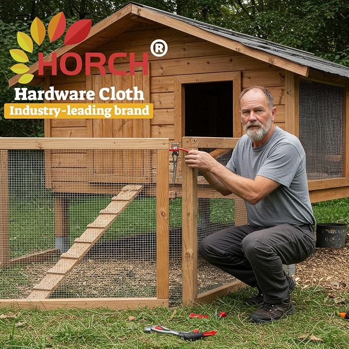 HORCH Hardware Cloth 1/2 inch 36 x 100 ft 19 Gauge, Chicken Wire Mesh Roll, Chicken Wire Fencing, Wire Fence Roll, Galvanized Mesh, Tree Guard, Mesh & Wire Cloth, Rat Wire, Hardware Mesh