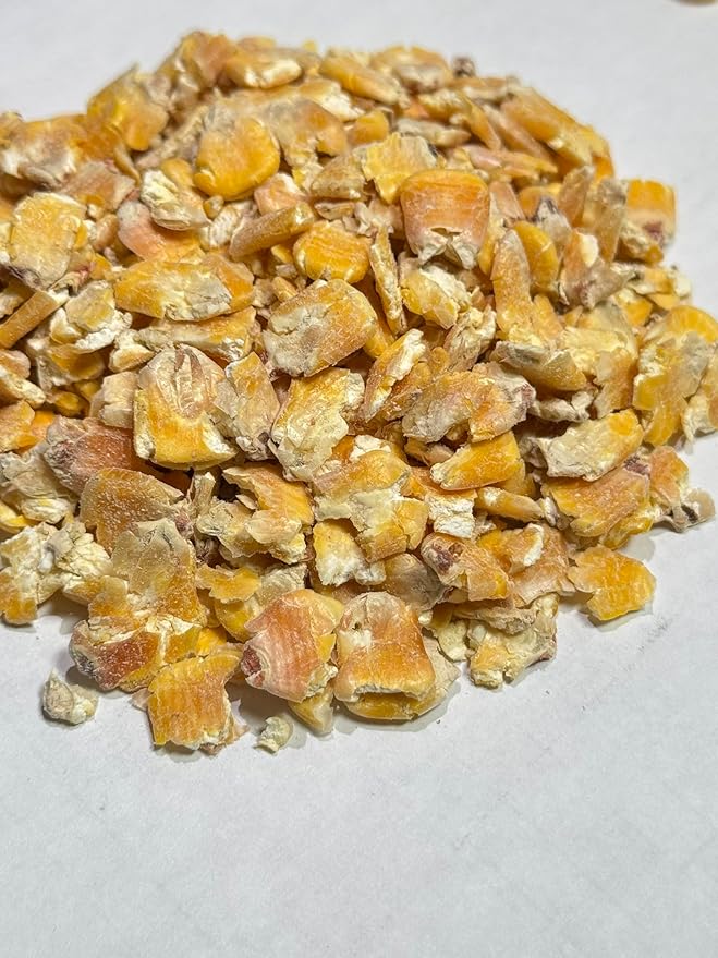 Pure Rolled Yellow Corn Feed for Birds, Cattles, Goats, Deers and Animals Food, 10lb Bag