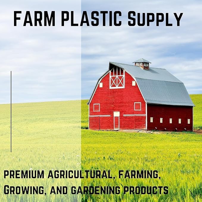 Farm Plastic Supply - String Reinforced 4 Year UV Resistant 10 mil Clear Greenhouse Plastic Sheeting - 4 Year UV Resistant Polyethylene Greenhouse Film, Hoop House Green House Cover (42' x 10')