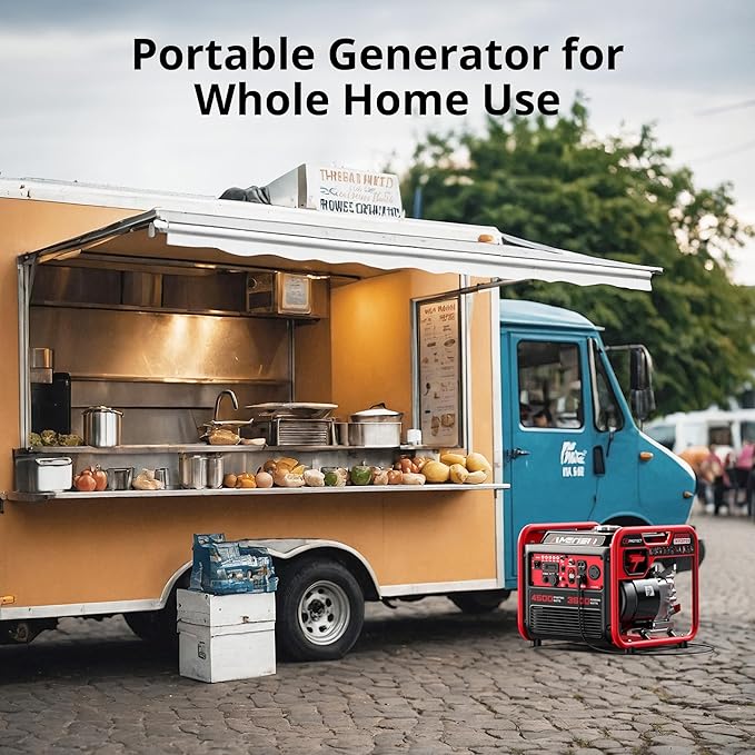 4500W Portable Gas Inverter Generator with CO Sensor,Lightweight, Quiet, EPA-Compliant for Home, Emergency Backup, and Outdoor Adventures