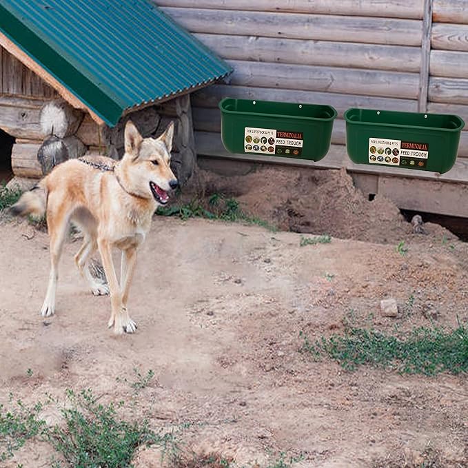 3 Pack Duck Chicken Poultry Hanging Fence Feeder | 8 Quarts in Total | Black｜A Free Feed Scoop Included