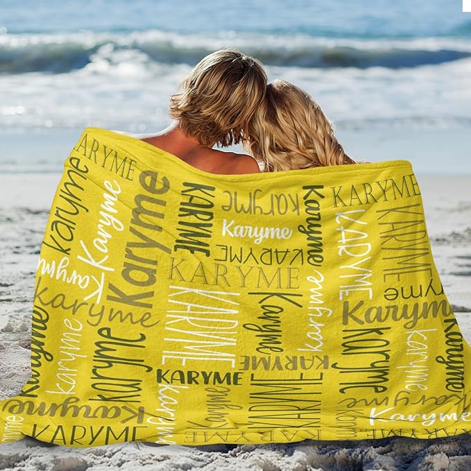 Personalized Name Blanket for Kids and Adult Customized Blanket for Boys Girls Baby Personalized Blanket and Throws Super Soft
