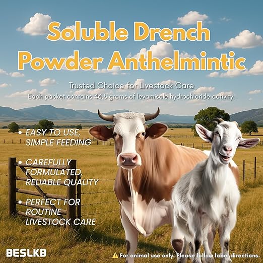 Soluble Drench Powder, Levamisole Hydrochloride, Dewormer for Sheep and Cattle