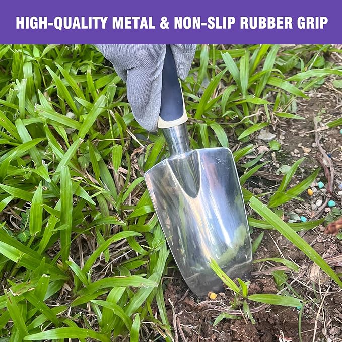 Gardening Tool Set, 9-Piece Heavy-Duty Aluminum Garden Tools with Non-Slip Handles and Large Tool Bag with Storage Pockets, Durable Hand Gardening Tools - Perfect Gardening Gift for Men and Wome