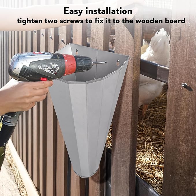 Medium Size Chicken Cone, for Large Layers, Broilers, Roasters, Turkeys Up to 8 Pounds, Flat-Back Poultry Killing Cone, Easy to Clean (1 Pack)