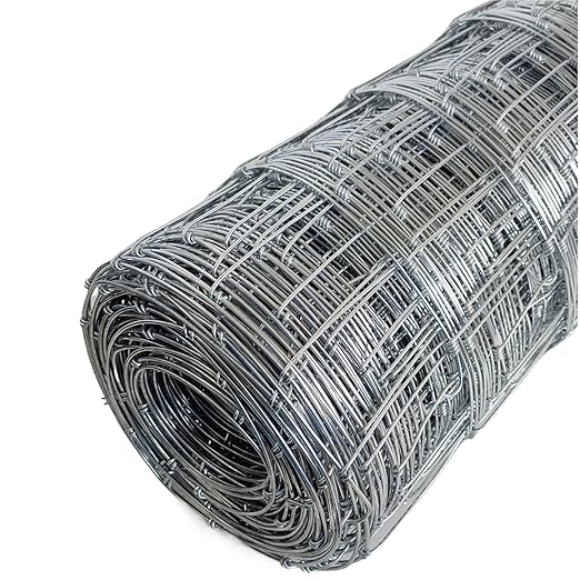 Cattle Panel for Deer Fence, Goat Fence, Cattle Fence - 4ft x 164ft 14Gauge Heavy Galvanized Wire Panels for Sheep, Poultry and Garden Protection, Field Fence Roll, Livestock Yard Barrier