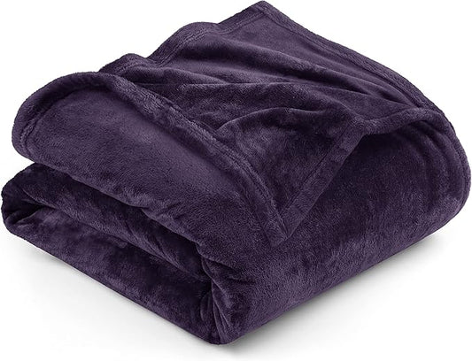 Utopia Bedding Fleece Blanket Twin Size Purple 300GSM Luxury Anti-Static Fuzzy Soft Microfiber Bed Blanket (60x80 Inch)