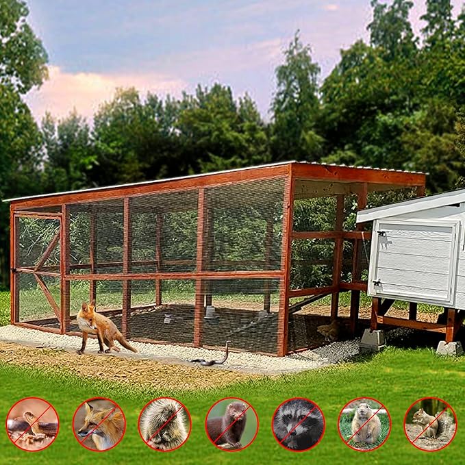Thinkahead Hardware Cloth 1/4 Inch 48 X 100 ft 23 Gauge, Chicken Coop Wire Fencing, Hot Dipped Galvanized Wire Mesh, Hardware Cloth for Chicken Coop, Rabbit Cages, Garden, Small Rodents Screen Fence