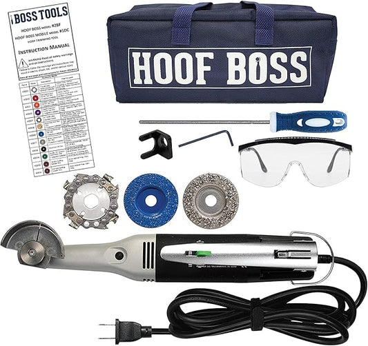 Hoof Boss - Goat Hoof Trimmers Basic Electric Set 110v - Goat Hooves Trimmer Tool Kit - Grinder Discs and Accessories Included