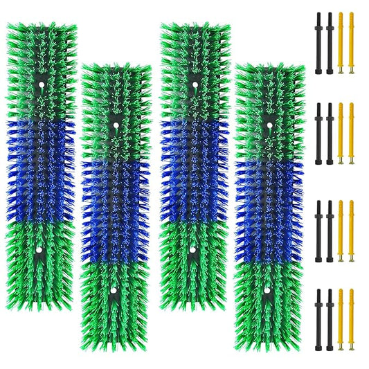 Livestock Scratch Brush With 16 Screws，Animal Back Scratching Brush for Cow,Cattle,Sheep, Horses,Pigs，Massage Grooming Tool(Green, 2pcs)
