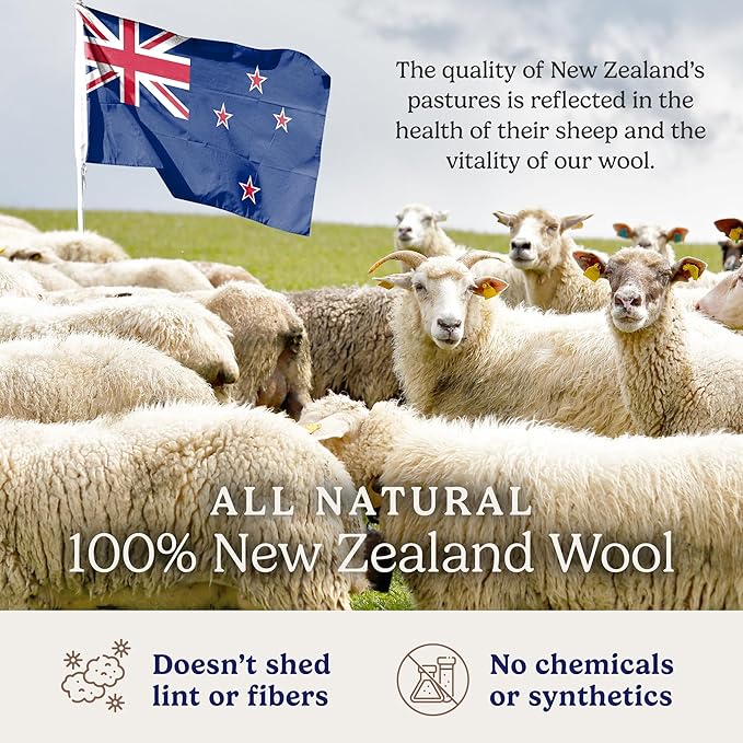 Handy Laundry Wool Dryer Balls - 2.5 Inch - Natural Fabric Softener, Reusable, Reduces Clothing Wrinkles and Saves Drying Time, Better Alternative to Plastic Balls and Liquid Softener (6-Pack)