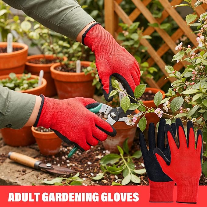 36 Pairs Garden Gloves Bulk for Men Women, Rubber Coated Safety Work Gloves, Nitrile Wear-resistant Landscaping Glove for Gardening, Construction Work