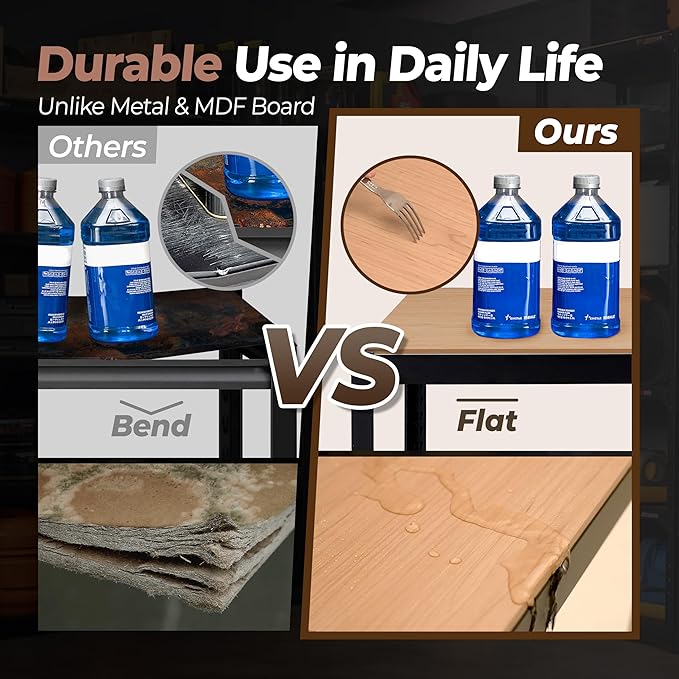 HOMEDANT House 5 Tier Laminated Metal Shelving Unit Adjustable Storage Utility Rack Heavy Duty Shelves Organization Multipurpose Shelf Kitchen Garage Pantry Closet (2, (L) 48.1" W, Black)