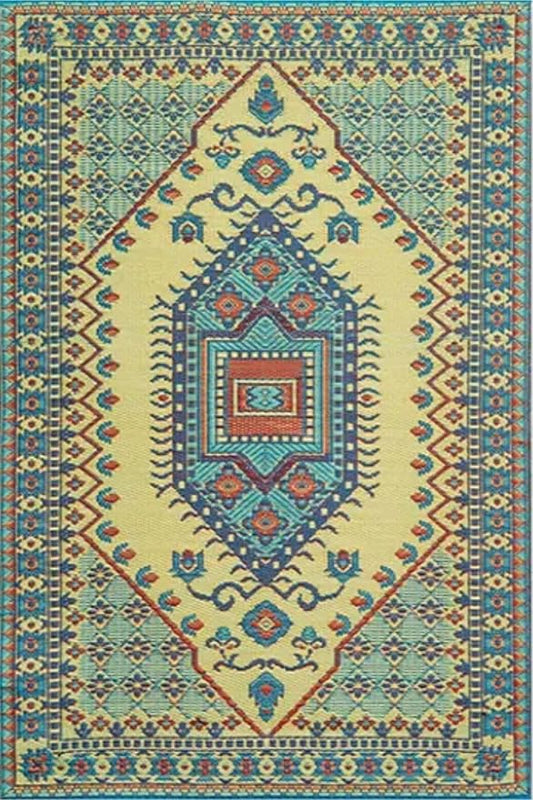 Mad Mats Turkish Plum Outdoor Rug, 8x10 – Reversible, Recycled Plastic, UV Resistant