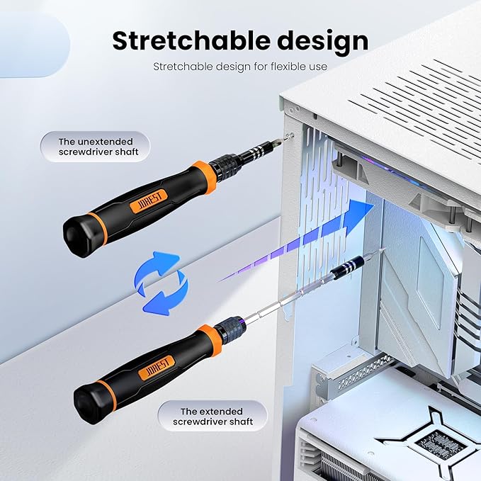 JOREST 152 in 1 Precision Screwdriver Set, Tool Gifts for Men, Magnetic Tool Kit with Torx Triwing Bits, Repair for Electronics,Macbook, Laptop, PC, RC, PS5, iphone,Jewelers, XBOX, Glasses