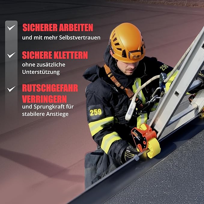 Lock Jaw Roof Ladder Stabilizer Hook for Gutter - Standoff in 5 Seconds with Slide-Lock Security - Prevent Aluminum Ladders Top Movement & Falls - Award-Winning Extension Ladder Accessories for Roof