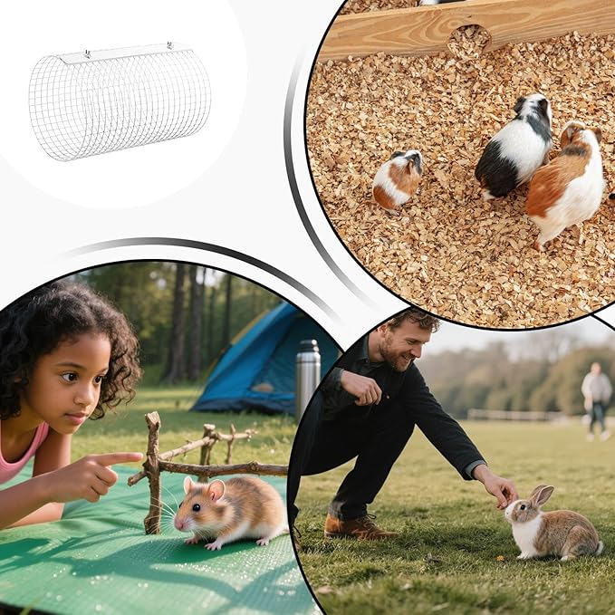 Small Animal Tunnel | Small Animal Cage Accessories Breathable Enrichment Toy - Round Pet Tube - for Guinea Bunny Gerbil Hamster Ferret Hedgehog